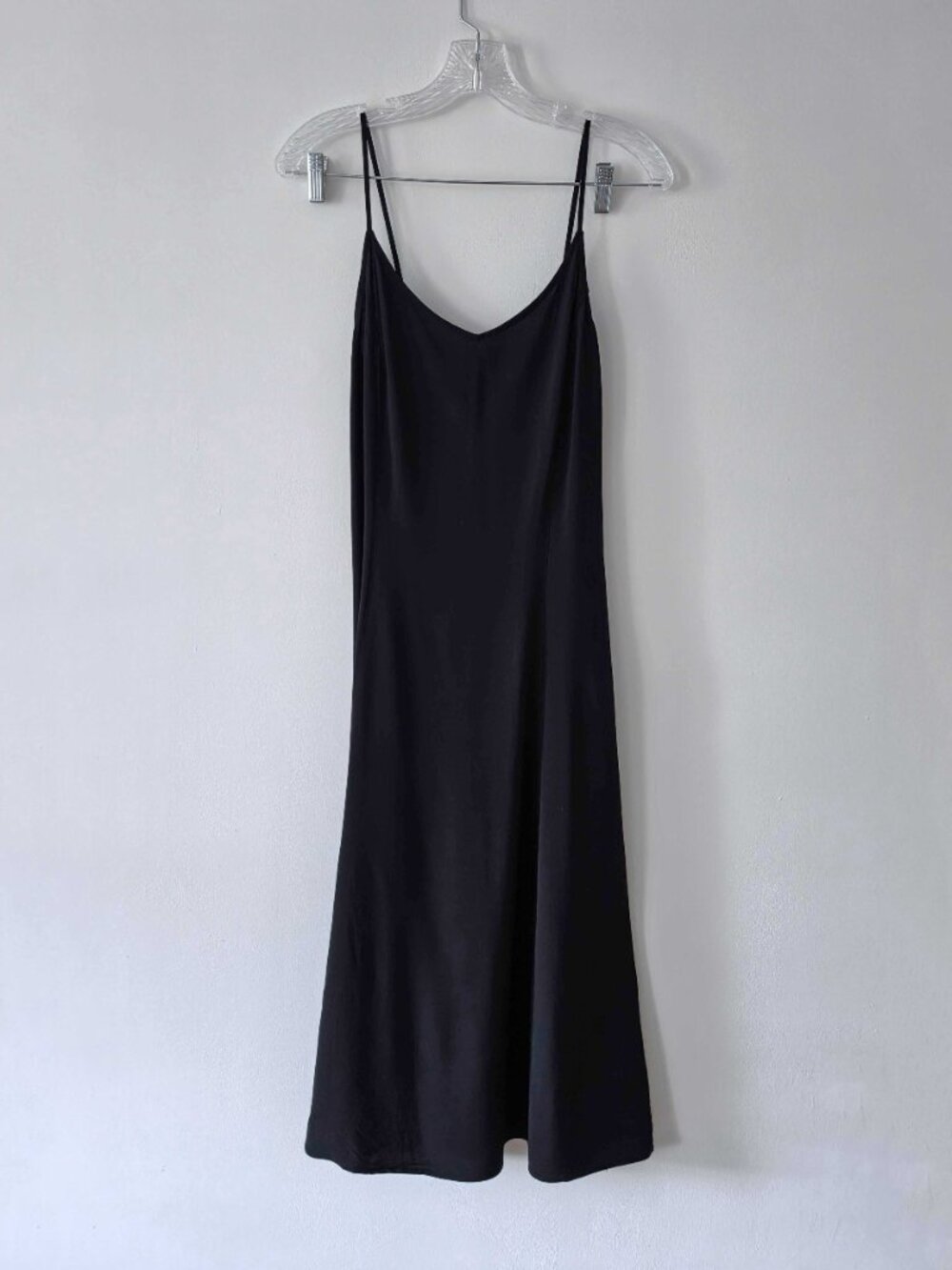 Old Navy Classy Sophisticated Black Sleeveless Midi V-Neck Slip Dress Sz S Tall